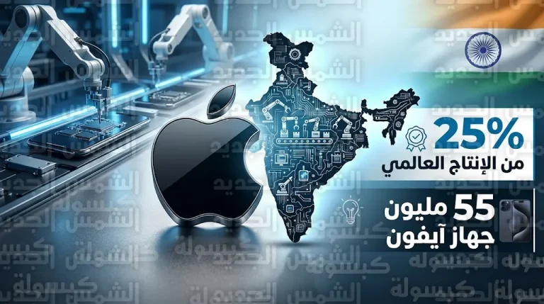 أبل ترفع إنتاج آيفون في الهند إلى 25% من الإجمالي العالمي مطلع عام 2026