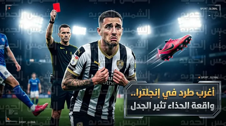 أغرب حالة طرد في الملاعب الإنجليزية.. لاعب نوتس كاونتي يرمي حذاء خصمه خارج الملعب ويتسبب في هزيمة فريقه