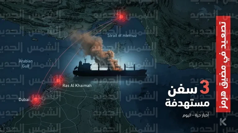 استنفار بحري دولي بعد استهداف سفن تجارية في الخليج العربي وإعلان إيران إغلاق مضيق هرمز