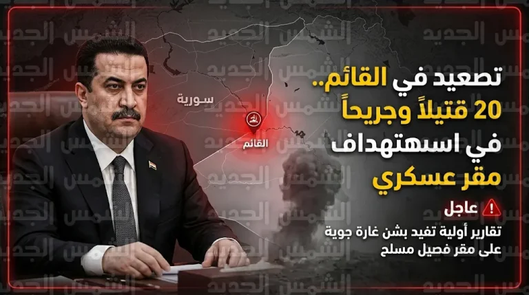 استهداف مقر للحشد الشعبي في القائم يخلف 20 قتيلاً وجريحاً واستنفار أمني واسع