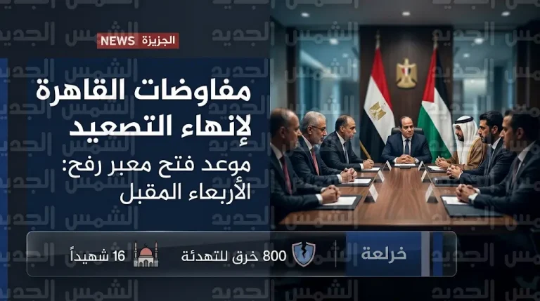 الإعلان عن موعد فتح معبر رفح أمام الحالات الإنسانية وبدء جولة مفاوضات حاسمة في القاهرة لإنهاء حصار غزة