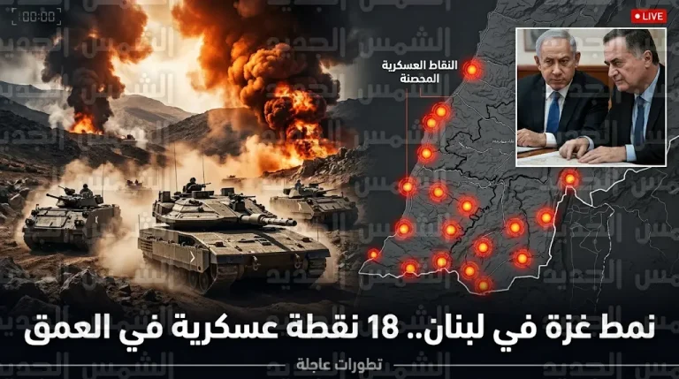 الجيش الإسرائيلي ينتقل إلى نمط غزة في لبنان بإنشاء 18 نقطة عسكرية محصنة
