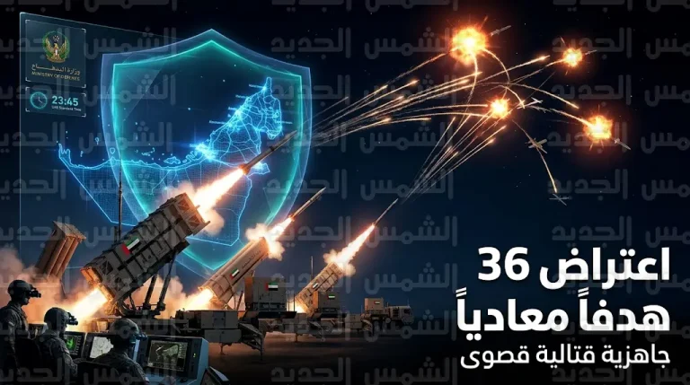 الدفاع الجوي الإماراتي يعترض 36 هدفاً معادياً انطلقت من إيران ويكشف حصيلة الأهداف المدمرة