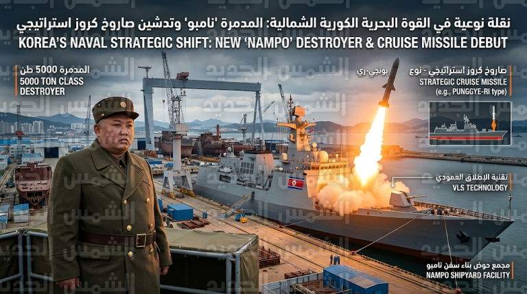 الزعيم الكوري الشمالي يقر استراتيجية بناء مدمرتين سنوياً لدمج القدرات النووية في الأسطول البحري