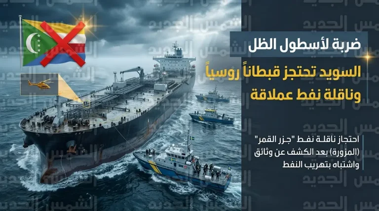 السويد تحتجز قبطاناً روسياً بتهمة قيادة ناقلة نفط ترفع علماً مزوراً في بحر البلطيق