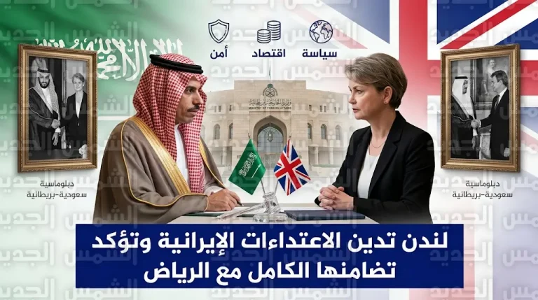 بريطانيا تعلن تضامنها الكامل مع المملكة وتدين الاعتداءات الإيرانية خلال مباحثات رسمية بين وزيري خارجية البلدين في الرياض