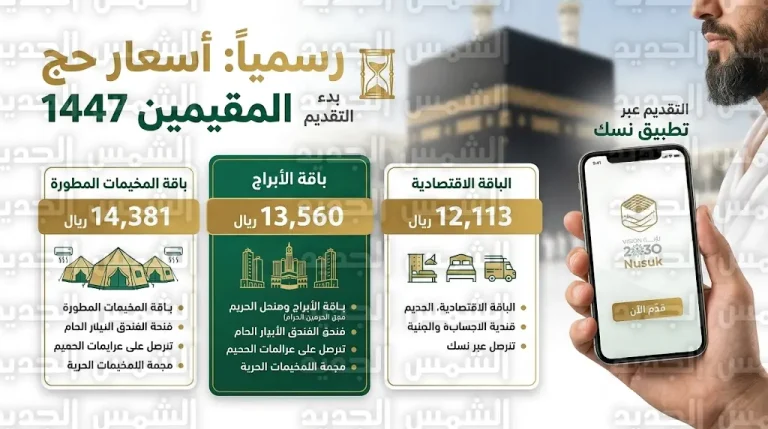 تبدأ من 12,113 ريالاً.. أسعار باقات الحج للمقيمين 1447 وكيفية السداد بالتقسيط