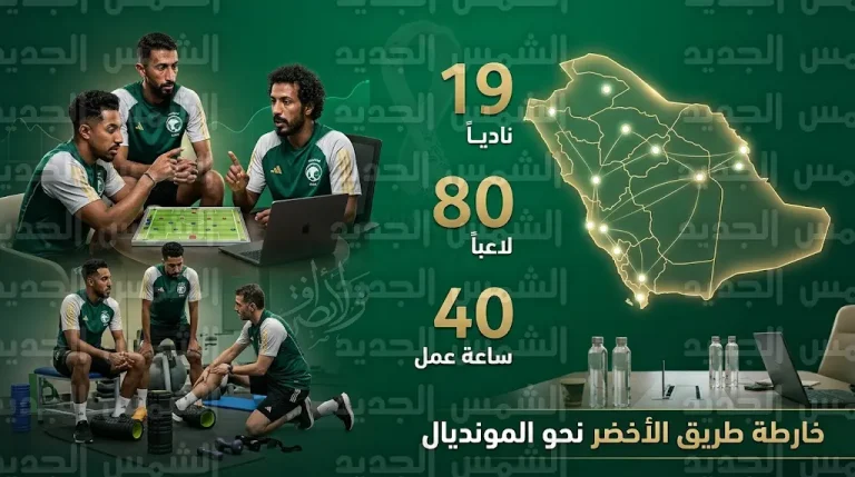 تفاصيل برنامج إعداد الأخضر لمونديال 2026 بعد زيارة 19 نادياً والاجتماع بـ 80 لاعباً في 13 مدينة