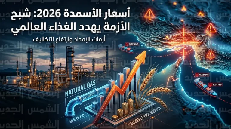 توقعات بقفزة حادة في أسعار الأسمدة العالمية نتيجة توترات مضيق هرمز وارتفاع كلف الغاز الطبيعي