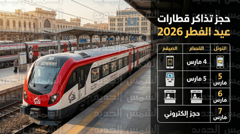 جدول مواعيد حجز تذاكر قطارات عيد الفطر 2026 في مصر وقنوات الحجز المتاحة