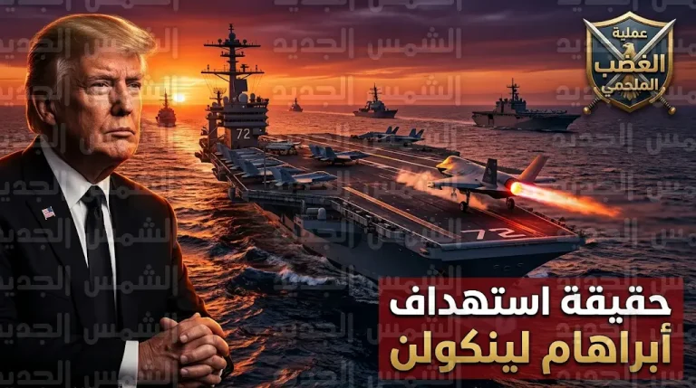 حقيقة استهداف حاملة الطائرات أبراهام لينكولن اليوم وفيديو القيادة الوسطى يوثق نجاح عملياتها الجوية