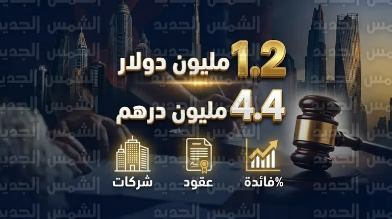 حكم قضائي بات في دبي يلزم مستثمرًا بسداد 4.4 مليون درهم وفائدة 5% لصالح بائع 3 شركات
