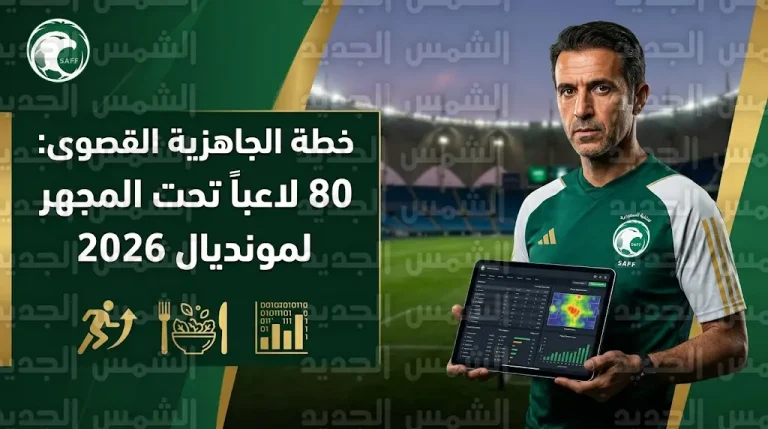 خطة الجاهزية القصوى للأخضر السعودي تستهدف 80 لاعباً في 19 نادياً قبل كأس العالم 2026