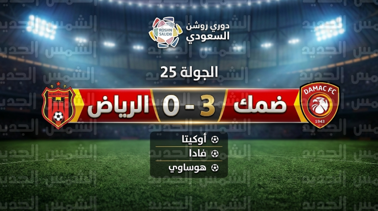 ضمك يهزم الرياض بثلاثية نظيفة ويتقدم للمركز الخامس عشر في دوري روشن السعودي