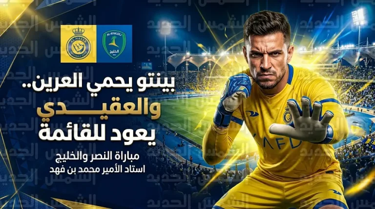 قائمة النصر أمام الخليج تشهد عودة نواف العقيدي واستمرار بينتو ماثيوس أساسياً
