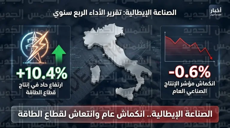 قفزة قوية في إنتاج الطاقة بإيطاليا تزامناً مع انخفاض الإنتاج الصناعي العام بنسبة 0.6% مطلع العام الجاري