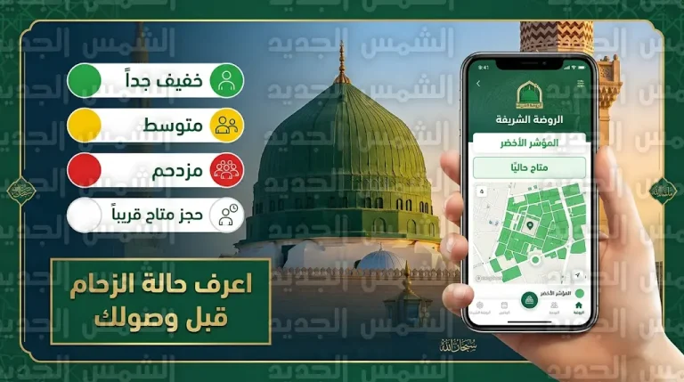 كيفية استعلام حالة الكثافة في ممر السلام بالمسجد النبوي 2026 – 1447