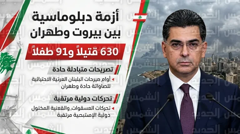 لبنان يستدعي مسؤولي السفارة الإيرانية رسمياً احتجاجاً على بيانات الحرس الثوري بشأن العمليات المشتركة