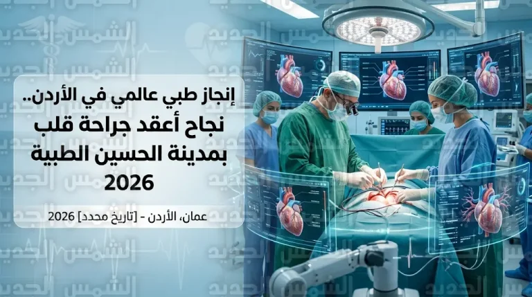 مدينة الحسين الطبية تسجل إنجازاً طبياً عالمياً بنجاح أعقد جراحة قلب لمريض بالأردن عام 2026