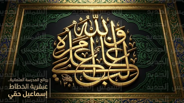 مهارة الخطاط إسماعيل حقي تتجلى في أيقونة فنية تدمج المضمون الإيماني بالشكل الجمالي لخط الثلث