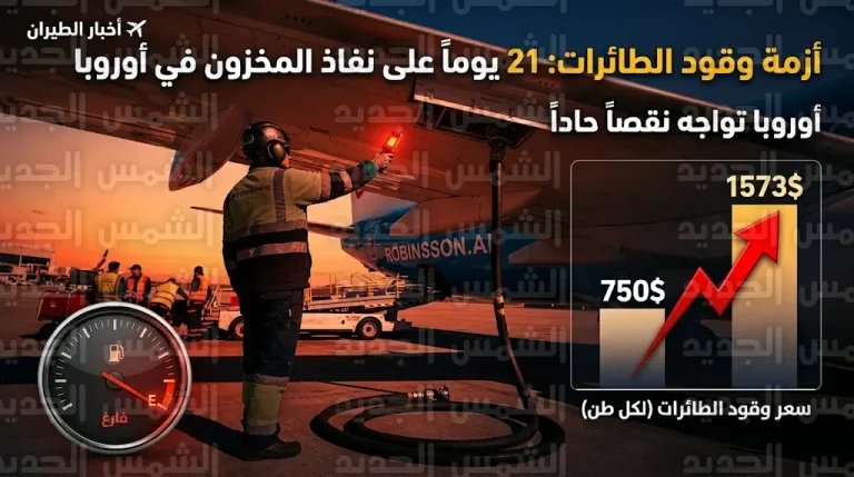 أزمة وقود الطائرات تهدد المطارات الأوروبية بشلل ممنهج خلال 21 يوماً بسبب استمرار إغلاق مضيق هرمز