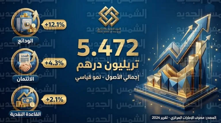 أصول القطاع المصرفي الإماراتي تقفز إلى 5.472 تريليون درهم بنهاية فبراير 2026