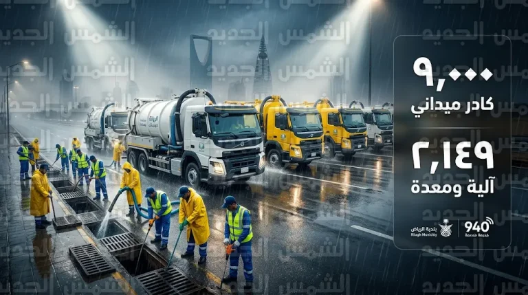 أمانة منطقة الرياض تستنفر طاقاتها بـ 9 آلاف موظف و2149 آلية للتعامل مع الحالة المطرية