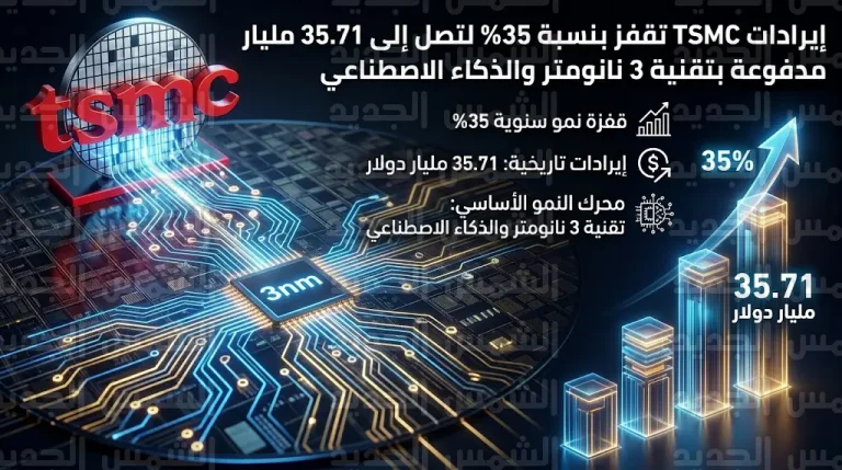 إيرادات TSMC تقفز بنسبة 35% وتتجاوز التوقعات بفضل الريادة في صناعة رقائق الذكاء الاصطناعي