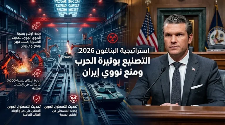 استراتيجية البنتاغون 2026.. خطة أمريكية شاملة لإعادة بناء الجيش والعمل بآلية “وتيرة الحرب” في التصنيع