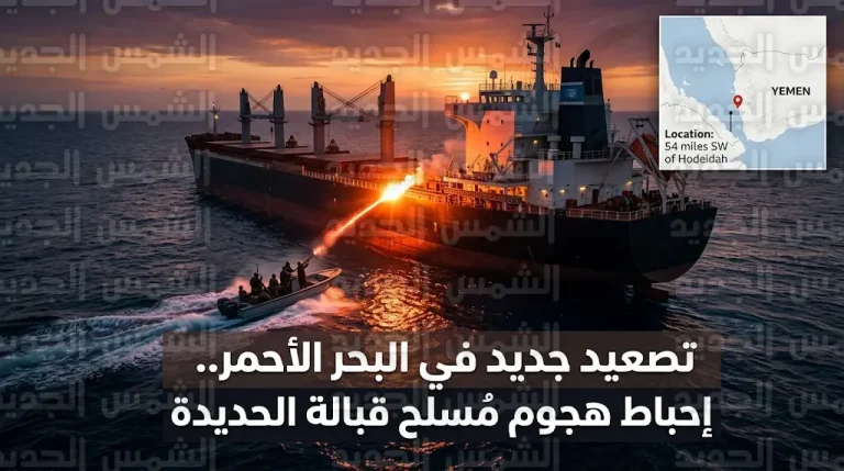اعتراض قارب مسلح لسفينة تجارية قبالة الحديدة في أول تصعيد ميداني بالبحر الأحمر منذ أشهر
