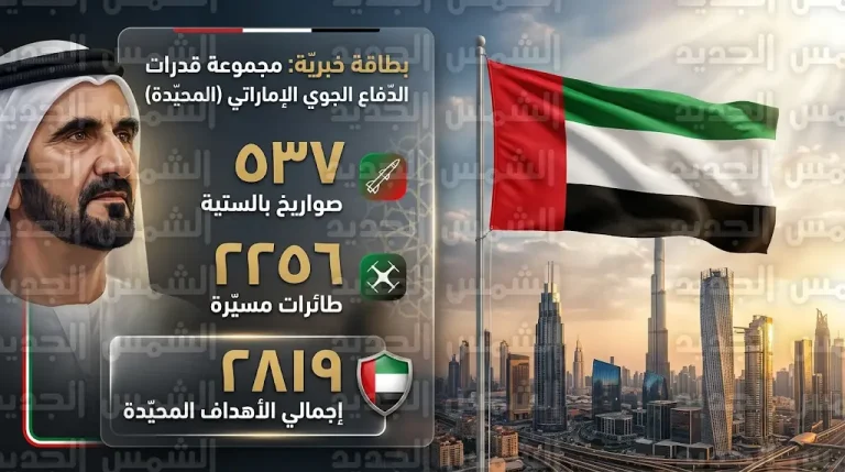 الإمارات تقطع علاقاتها الدبلوماسية مع إيران وتعلن نجاح الدفاع الجوي في اعتراض 537 صاروخاً بالستياً و2256 مسيرة