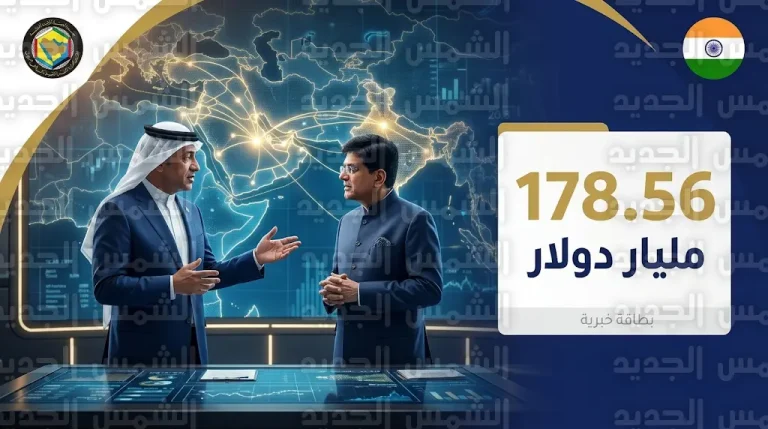 التبادل التجاري بين دول الخليج والهند يتجاوز 178 مليار دولار ومفاوضات حاسمة لاتفاقية التجارة الحرة