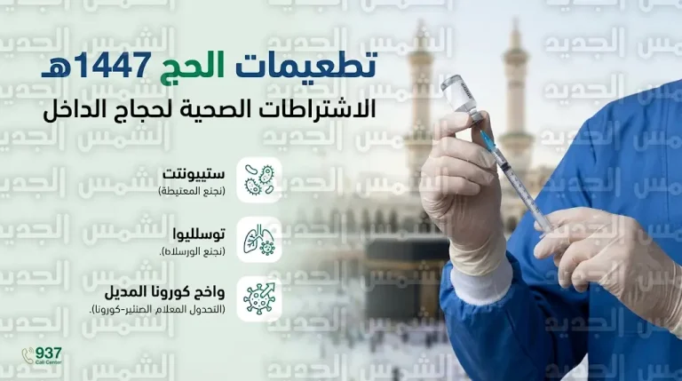 الصحة السعودية تحدد التطعيمات الإلزامية لحجاج الداخل 1447 ومتطلبات تصريح الحج