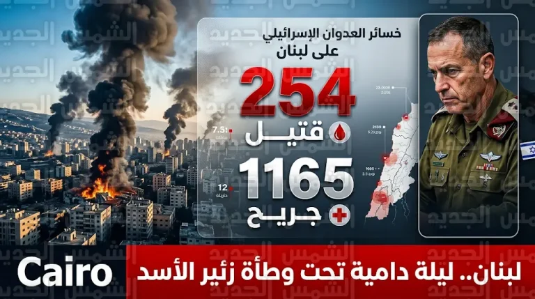 الصحة اللبنانية تعلن سقوط 254 قتيلاً و1165 جريحاً جراء الغارات الإسرائيلية ضمن عملية زئير الأسد