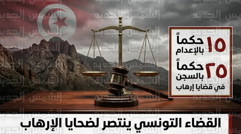 القضاء التونسي يصدر أحكاماً بالإعدام شنقاً بحق 15 إرهابياً من كتيبة أجناد الخلافة