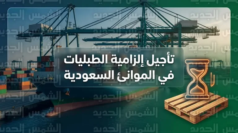 الهيئة العامة للموانئ تقرر رسمياً تأجيل استخدام الطبليات في شحن الحاويات الواردة للمملكة حتى إشعار آخر