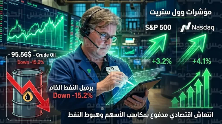 انخفاض حاد في أسعار خام برنت يدفع الأسهم الأمريكية نحو مستويات قياسية في تداولات اليوم الثلاثاء