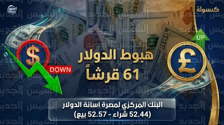 انخفاض كبير في سعر الدولار اليوم أمام الجنيه المصري الأربعاء 15-4-2026 وأسباب الهبوط المفاجئ
