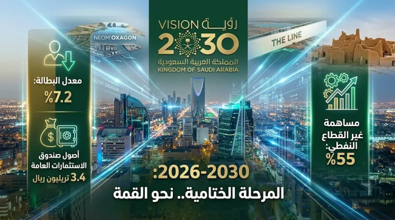 انطلاق المرحلة الختامية لرؤية 2030 وسط قفزات اقتصادية كبرى وتراجع تاريخي في معدلات البطالة بالسعودية