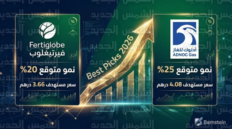 برنشتاين العالمية تصنف أدنوك للغاز وفيرتيغلوب ضمن قائمة أفضل الخيارات الاستثمارية لعام 2026