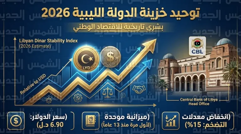 تراجع ملحوظ في سعر الدولار بليبيا بعد قرار تاريخي بتوحيد خزينة الدولة واعتماد ميزانية 2026