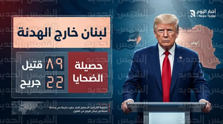 ترامب يؤكد استثناء لبنان من اتفاق التهدئة مع إيران ويصف المواجهات مع حزب الله بالاشتباك المنفصل