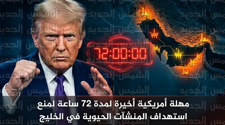 ترامب يمهل إيران 72 ساعة لتسليم مخزون اليورانيوم المخصب بالكامل أو مواجهة تدمير شامل للمنشآت النفطية والجسور