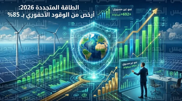 تقرير آيرينا 2026 يكشف تفوق الطاقة المتجددة اقتصادياً على الوقود الأحفوري في 85% من المشاريع الجديدة