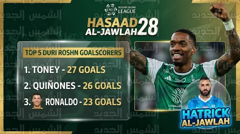 جدول ترتيب هدافي الدوري السعودي 2026 بعد نتائج مباريات الجولة 28 وتألق بنزيما