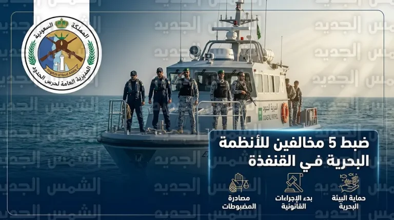 حرس الحدود يضبط 5 مقيمين متلبسين بممارسة الصيد دون تصاريح رسمية في محافظة القنفذة