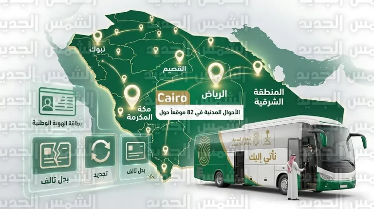 خريطة انتشار الوحدات المتنقلة للأحوال المدنية في 82 موقعاً بالمملكة 2026 – 1447