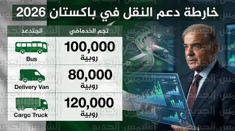خريطة توزيع الدعم المالي لمركبات النقل والشحن في باكستان وقيمة المبالغ الشهرية المعتمدة لعام 2026