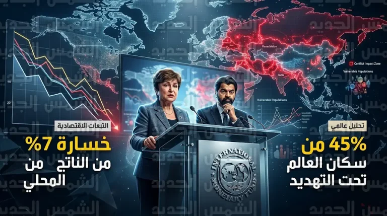 دراسة لصندوق النقد الدولي تكشف خسارة 7% من الناتج المحلي وتأثر 45% من سكان العالم بالنزاعات المسلحة