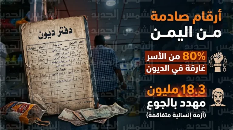 ديون الغذاء تطوق أعناق 80% من الأسر اليمنية وسط انهيار كارثي للقدرة الشرائية